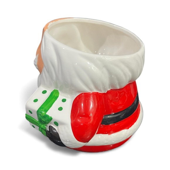 Vintage 1995 Loomco Glazed Santa Claus Candy Jar 6" Tall 6/7" Wide Christmas - Picture 2 of 6